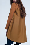 Long  Brown T-Shirt With Long Sleeves