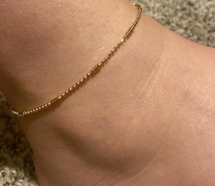 Gold Anklet Ankle Bracelet Ball Style