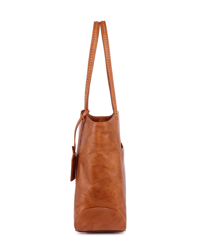 Dancing Bamboo Leather Tote