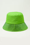 Strass Detail Bucket Hat in Green