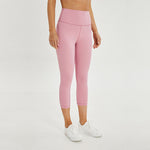 Cropped High Waist Fitness Legging With Inside Pocket