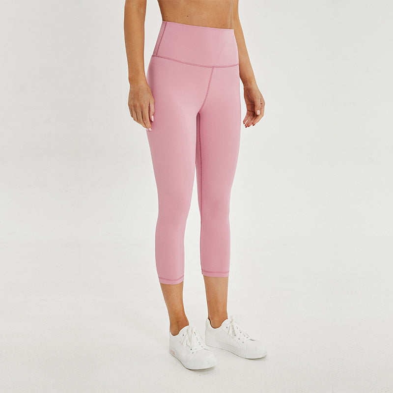 Cropped High Waist Fitness Legging With Inside Pocket