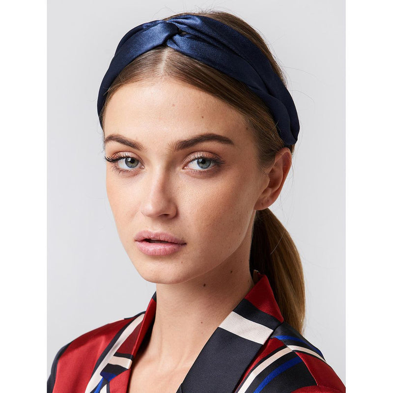 European and American hair band_Retro style satin double cross hair band headband-Alibaba