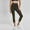 Cropped High Waist Fitness Legging With Inside Pocket