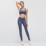 Stretch cropped pants _2019 thread stitching yoga pants high waist nude stretch-Alibaba