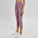 Cropped High Waist Fitness Legging With Inside Pocket