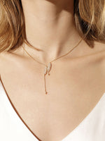 Faux Pearl Bar Lariats Necklace 1pc