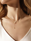 Faux Pearl Bar Lariats Necklace 1pc
