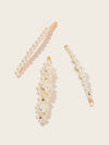 Faux Pearl Decor Hairpin 3pack