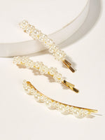 Faux Pearl Decor Hairpin 3pack