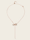 Bow Detail Lariat Necklace 1pc