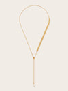 Leaf Detail Lariat Necklace 1pc