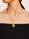 Face Pendant Chain Necklace 1pc