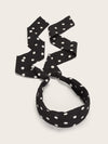 Polka Dot Print Self Tie Headband