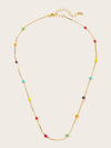 Bead Detail Chain Necklace 1pc