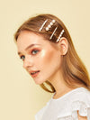 Faux Pearl Decor Hair Clip 4pcs