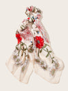 Flower Pattern Hair Scrunchie Scarf 1pc