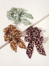 Daisy Print Scrunchie Scarf 3pcs