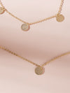 Disc Charm Chain Necklace 1pc