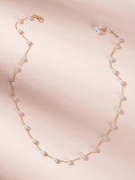 Faux Pearl Design Lariat Necklace 1pc