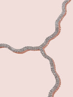 Rhinestone Design Lariat Necklace 1pc