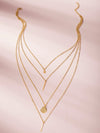 Bar & Star Decor Layered Necklace 1pc