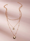 Coin Charm Layered Necklace 1pc