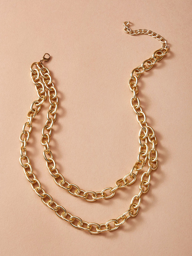 Layered Chain Necklace 1pc