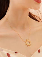 Sun Charm Necklace 1pc