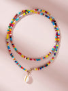 Shell Charm Beaded Necklace 1pc