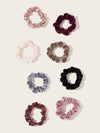 Simple Satin & Velvet Scrunchie 8pcs