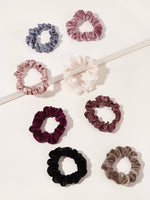 Simple Satin & Velvet Scrunchie 8pcs