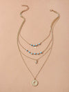 1pc Ring & Star Charm Layered Necklace