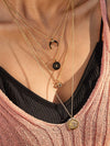 1pc Eye & Moon Charm Layered Necklace