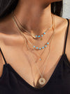 1pc Ring & Star Charm Layered Necklace