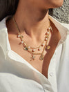 1pc Shell & Starfish Charm Layered Necklace