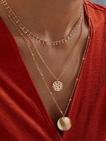 Coin Charm Layered Necklace 1pc