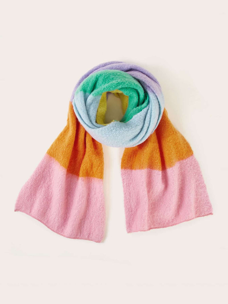 Rainbow Color Block Scarf