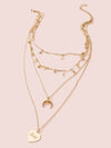 1pc Star & Heart Charm Layered Necklace