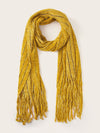 Chenille Tassel Hem Scarf