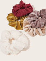 5pcs Simple Velvet Scrunchies