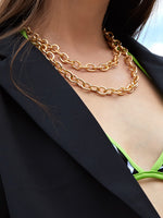 Layered Chain Necklace 1pc