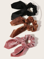 3pcs Solid Scrunchies Scarf