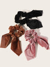 3pcs Solid Scrunchies Scarf