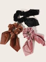 3pcs Solid Scrunchies Scarf