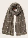 Plaid Raw Hem Scarf