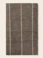 Plaid Raw Hem Scarf