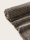 Plaid Raw Hem Scarf