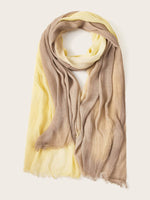 Gradient Raw Hem Scarf