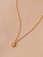 1pc Round Disc Charm Necklace